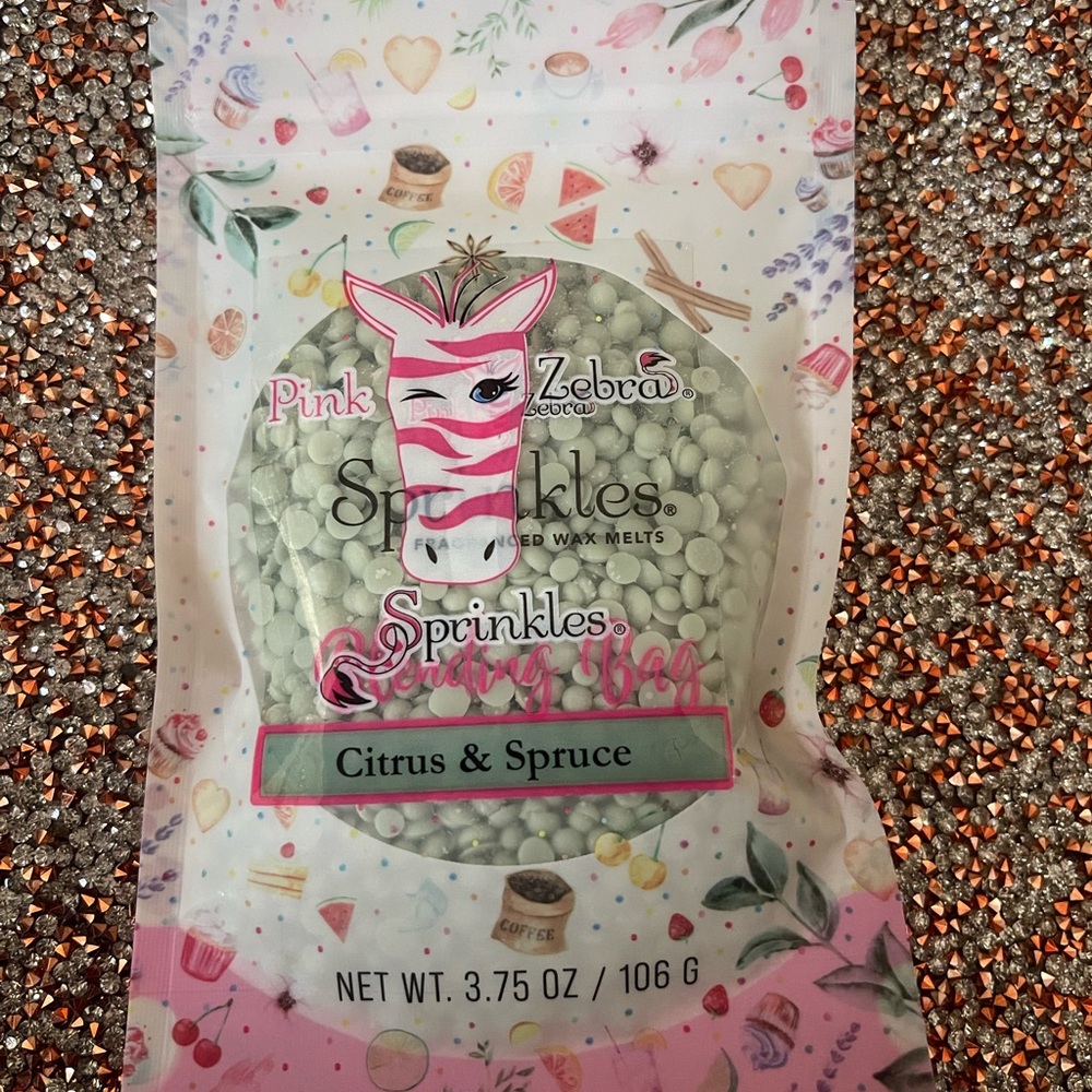 Pink Zebra Citrus & Spruce Sprinkles - Pink and Green